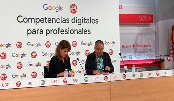 UGT y Google se unen para formar a trabajadores y trabajadoras de toda España en competencias digitales.
